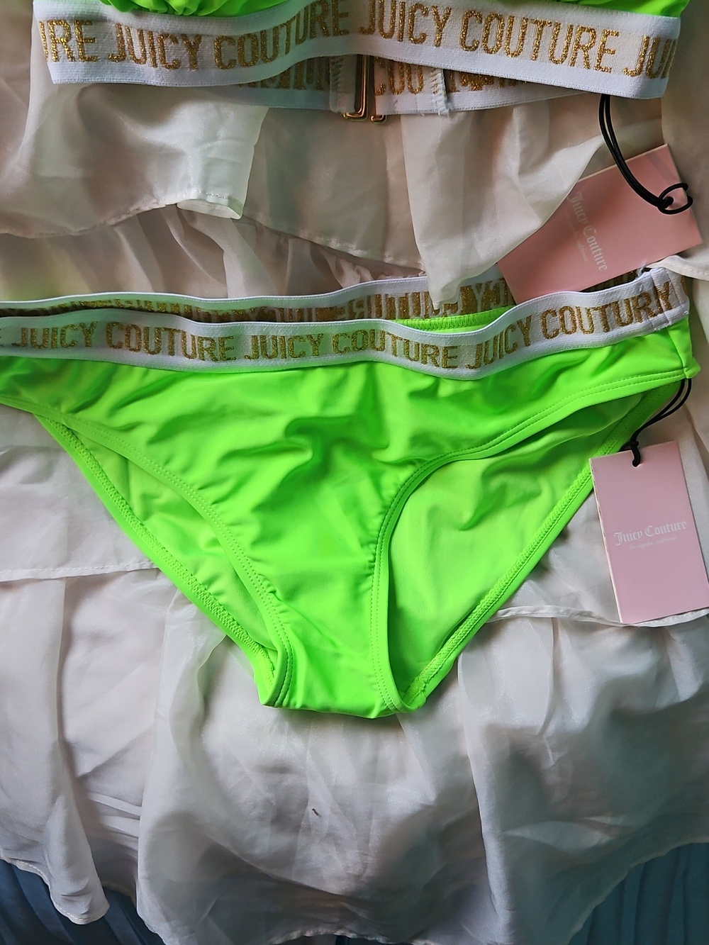 Juicy Couture Neon Green Bikini Set - Picture 3 of 7
